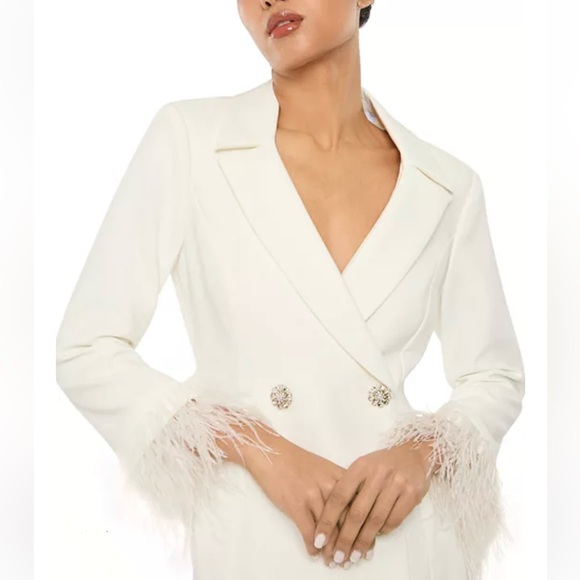 LIKELY Gloria Feather Trim Blazer Jacket Mini Dress Size 8 NWT - Picture 5 of 11